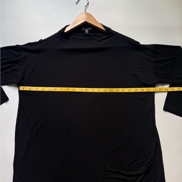 Eileen Fisher Women's Stretch Jersey Patch Pocket Black Tunic Size:M - Picture 7 of 11